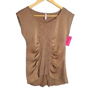 NWT XHilaration  WOMENS TAN SUMMER TOP SIZE XS NWT